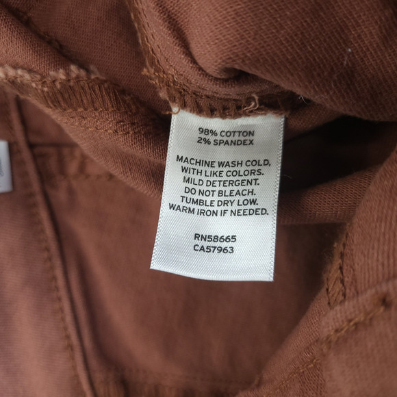 BP Bootcut Pants Low Rise Flap Pockets Stretch Button Fly Women 23 Rust - Picture 11 of 14